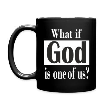 IF GOD IS ONE OF US - Frame - Full Colour Mug - black - Left