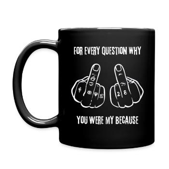 My because - Tasse einfarbig - Schwarz - Links
