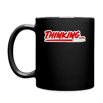Thinking PopArt Ladebalken Schriftzug - Tasse einfarbig - Schwarz - Links