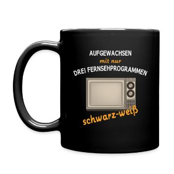 70s Nostalgia TV - Full Colour Mug - black - Left