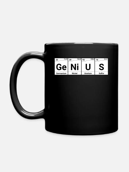 Genius elements periodic table - Full Colour Mug - black