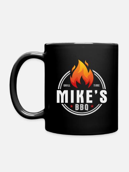Mikes BBQ - Tasse einfarbig - Schwarz