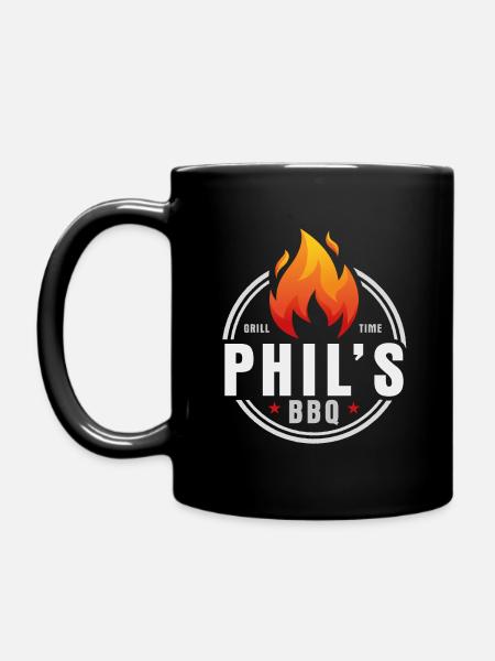 Phils BBQ - Full Colour Mug - black
