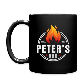 Peters BBQ - Full Colour Mug - black - Left