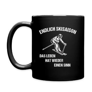 T-shirt drôle pour skieurs - Ski - schi - Mug uni - noir - Gauche