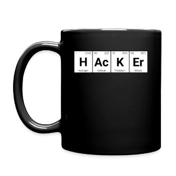 Hacker - Tasse einfarbig - Schwarz - Links