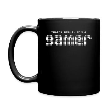 I am a gamer - Full Colour Mug - black - Left