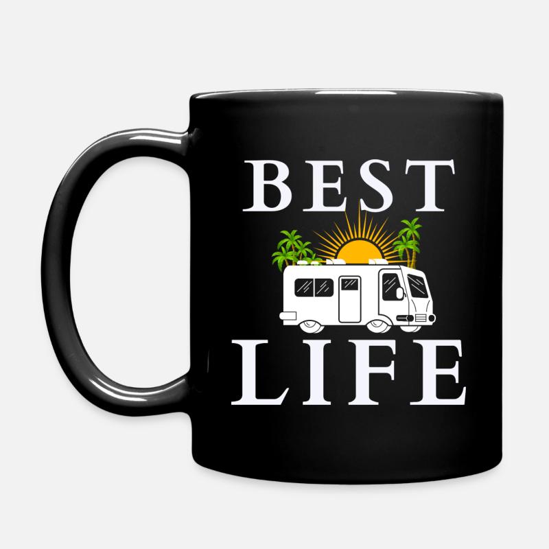 Best life camping Car Mug lustig - Tasse einfarbig - Schwarz