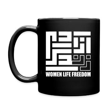 Women life freedom - Mug uni - noir - Gauche