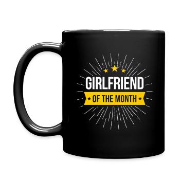 Girlfriend of the month - Full Colour Mug - black - Left