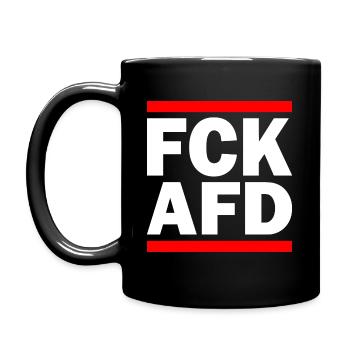 Fck afd - Tasse einfarbig - Schwarz - Links