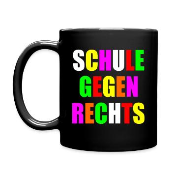 Schule gegen rechts - Tasse einfarbig - Schwarz - Links