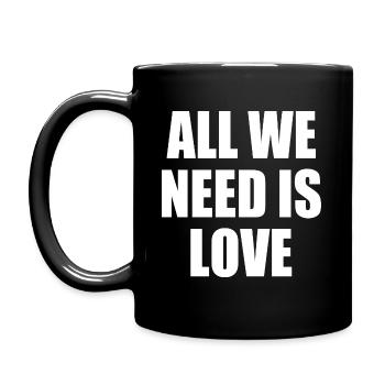all we need is love - Full Colour Mug - black - Left