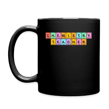 Professeur de chimie Eléments chimiques - Mug uni - noir - Gauche