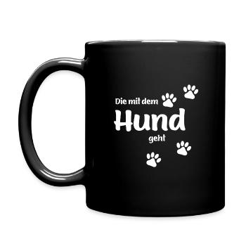 The With The Dog Goes - Full Colour Mug - black - Left