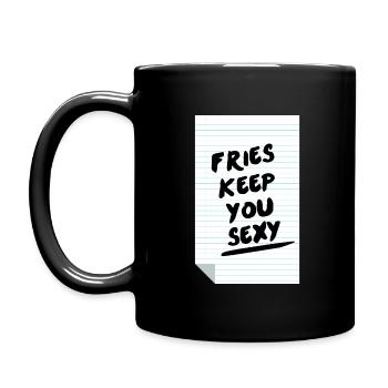Fries Keeps You Sexy - Full Colour Mug - black - Left