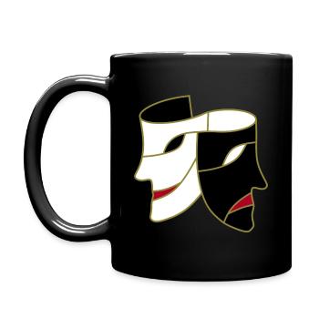 MASKS ART / COMEDY AND TRAGEDY - Full Colour Mug - black - Left