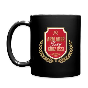 Arm aber sexy Ossi - Tasse einfarbig - Schwarz - Links