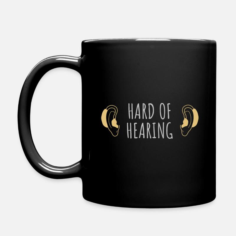 Hörgeschädigt und schwerhörig - Tasse einfarbig - Schwarz
