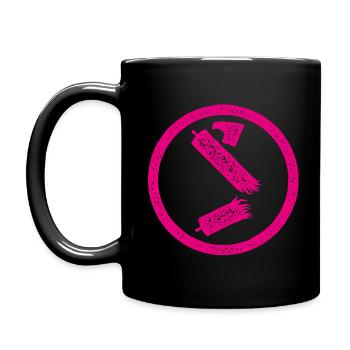 Antifa Symbol Beam Destroyed - Full Colour Mug - black - Left