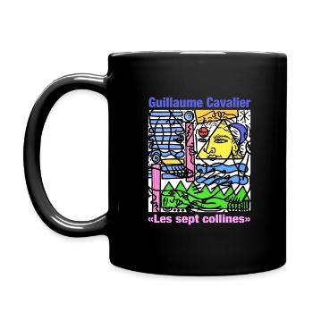 Les sept collines - Mug uni - noir - Gauche