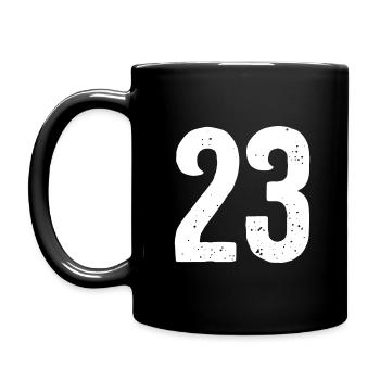 23 Numéros Blanc - Mug uni - noir - Gauche