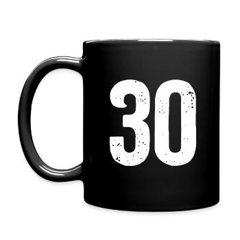 30 Numéros Blanc - Mug uni - noir - Gauche
