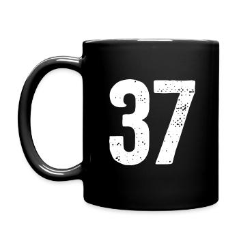 37 Numéros Blanc - Mug uni - noir - Gauche