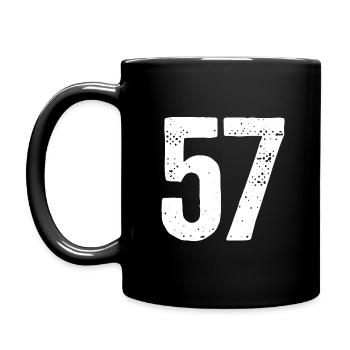 57 Numéros Blanc - Mug uni - noir - Gauche