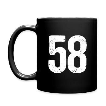 58 Numéros Blanc - Mug uni - noir - Gauche