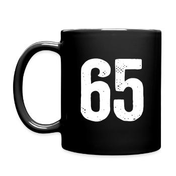 65 Numéros Blanc - Mug uni - noir - Gauche