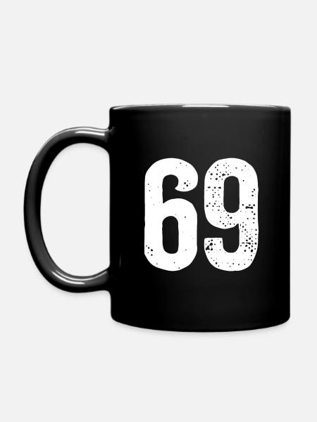 69 Numéros Blanc - Mug uni - noir