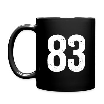 83 Numbers White - Full Colour Mug - black - Left