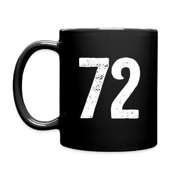 72 Numbers White - Full Colour Mug - black - Left