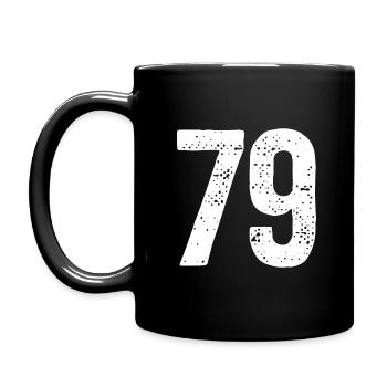 79 Numéros Blanc - Mug uni - noir - Gauche