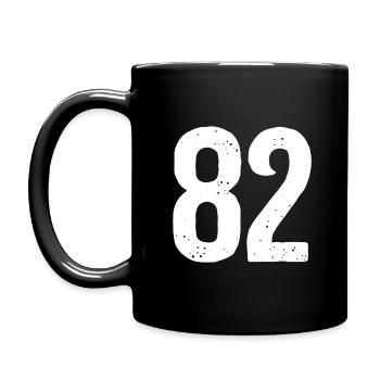 82 Numbers White - Full Colour Mug - black - Left
