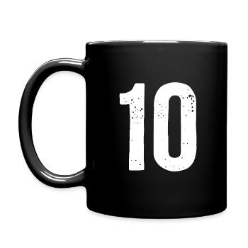 10 Numbers White - Full Colour Mug - black - Left