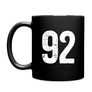 92 Numéros Blanc - Mug uni - noir - Gauche