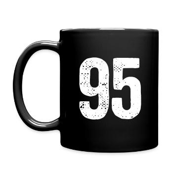 95 Numbers White - Full Colour Mug - black - Left