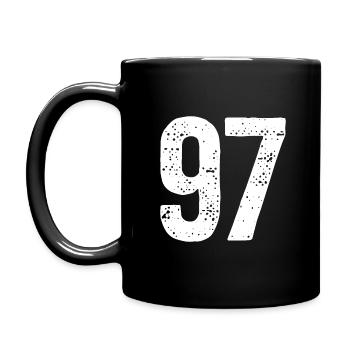 97 Numbers White - Full Colour Mug - black - Left