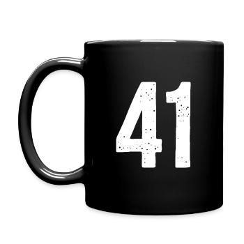 41 Numéros Blanc - Mug uni - noir - Gauche