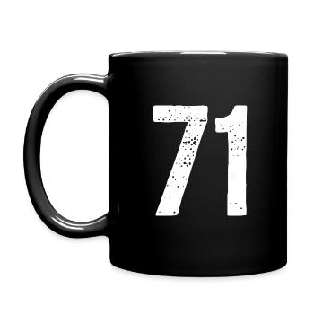 71 Numéros Blanc - Mug uni - noir - Gauche