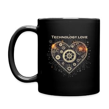 Technology Love - Full Colour Mug - black - Left