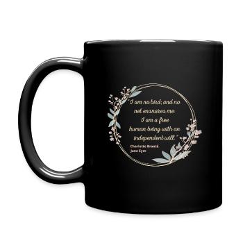 Jane Eyre citation II - Style mignon - Mug uni - noir - Gauche