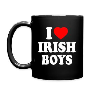 I love irish boys - Full Colour Mug - black - Left