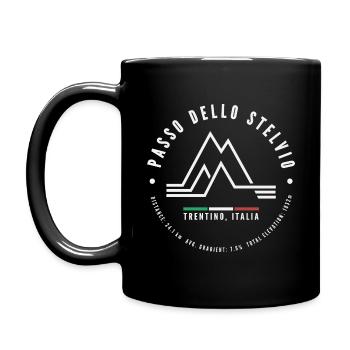 PASSO DELLO STELVIO ITALIE MOUNTAIN CLIMB CYCLISME - Mug uni - noir - Gauche