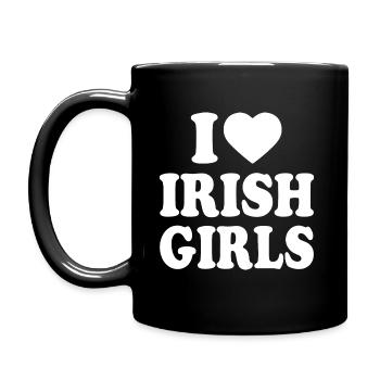 I love irish girls - Full Colour Mug - black - Left