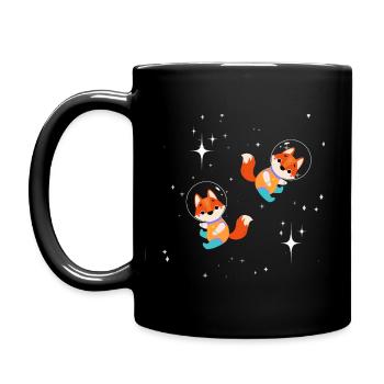 Astronaute Fox - Mug uni - noir - Gauche