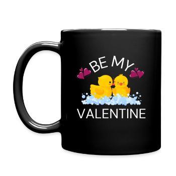Par mon Valentin - Mug uni - noir - Gauche