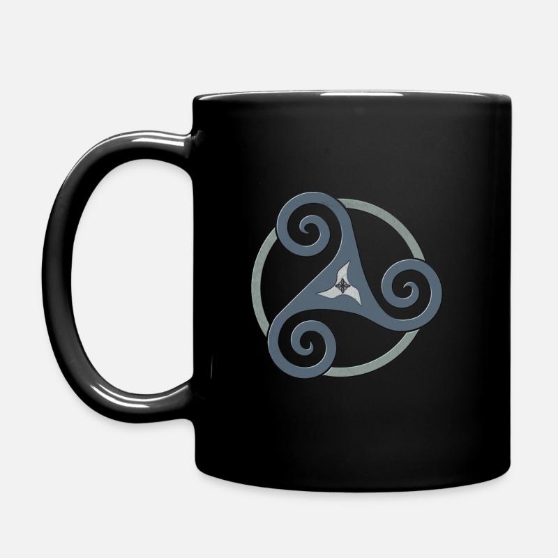 Triskele Celtic symbole gris bleu - Mug uni - noir